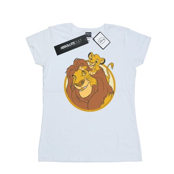 Disney Womens/Ladies The Lion King Mufasa And Simba Cotton T-Shirt