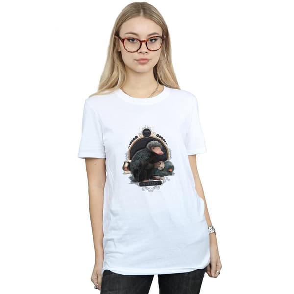 Fantastic Beasts Womens/Ladies Baby Nifflers Cotton Boyfriend T-Shirt