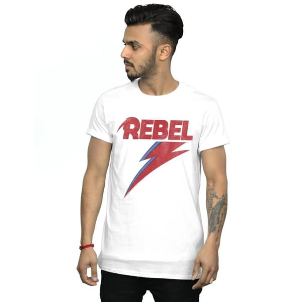 David Bowie Mens Distressed Rebel T-Shirt