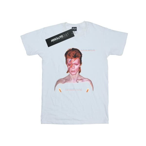 David Bowie Dam/kvinnor Aladdin Sane Version Boyfriend T-shirt i bomull