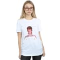 Miniatyrbild 2 av 3: David Bowie Dam/kvinnor Aladdin Sane Version Boyfriend T-shirt i bomull