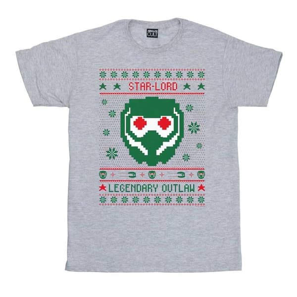 Marvel Girls Guardians Of The Galaxy Vol. 2 Star Lord Fair Isle Cotton T-Shirt
