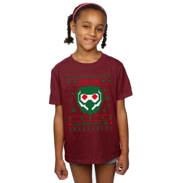 Marvel Girls Guardians Of The Galaxy Vol. 2 Star Lord Fair Isle Cotton T-Shirt