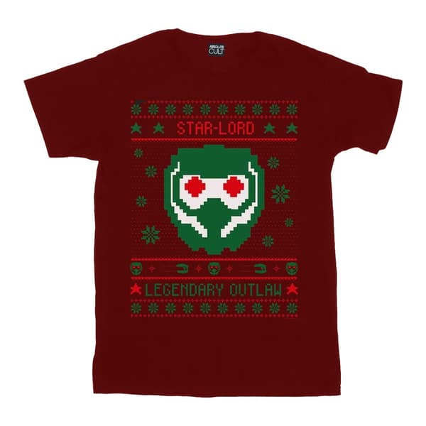 Marvel Girls Guardians Of The Galaxy Vol. 2 Star Lord Fair Isle Cotton T-Shirt