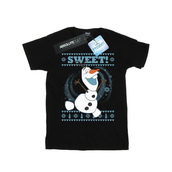 Disney Frozen Olaf Sweet Christmas T-shirt för pojkar Black 12-13 Years