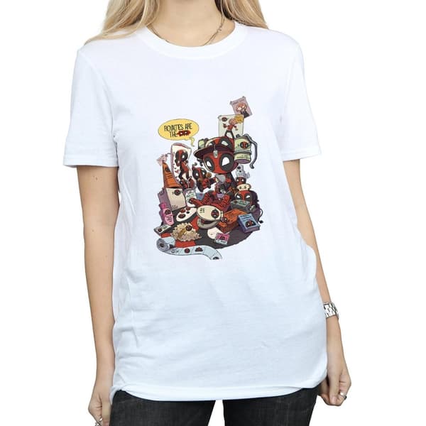 Marvel Dam/Lady Deadpool Merchandise Royalties Boyfriend T-shirt i bomull