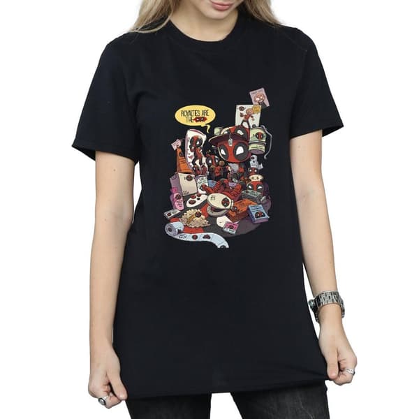 Marvel Dam/Lady Deadpool Merchandise Royalties Boyfriend T-shirt i bomull
