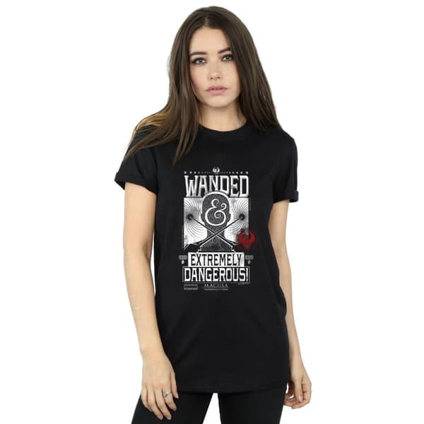 Fantastic Beasts And Where To Find Them Womens/Ladies Wanded Extremely Dangerous Cotton Boyfriend T-Shirt