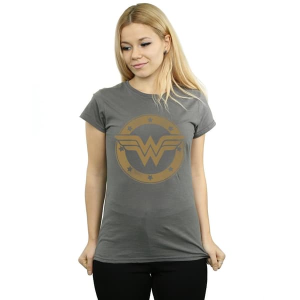 DC Comics Dam/kvinnor Wonder Woman Shield - T-shirt i bomull