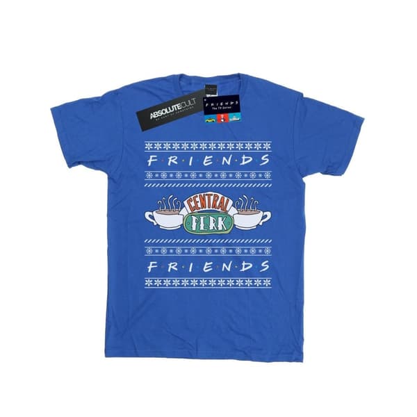 Friends Dam/Tjej Fair Isle Central Perk Boyfriend T-shirt i bomull