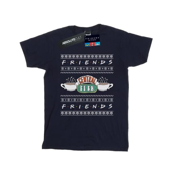 Friends Dam/Tjej Fair Isle Central Perk Boyfriend T-shirt i bomull