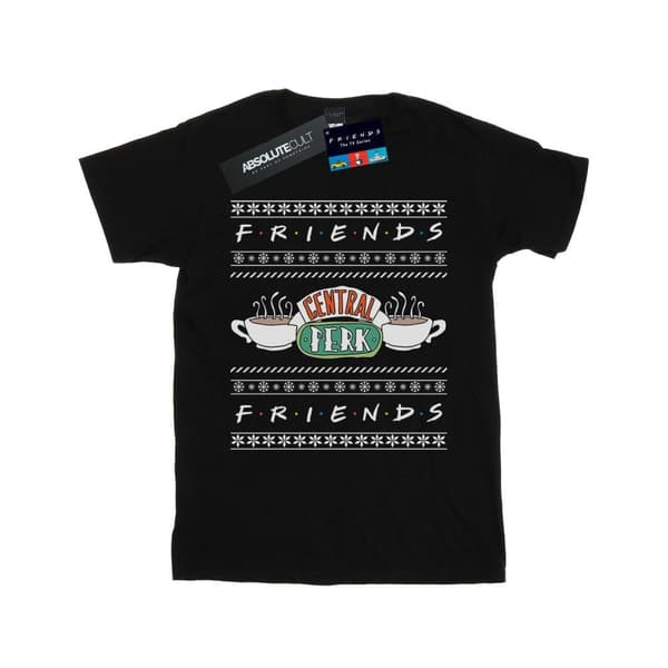 Friends Dam/Tjej Fair Isle Central Perk Boyfriend T-shirt i bomull