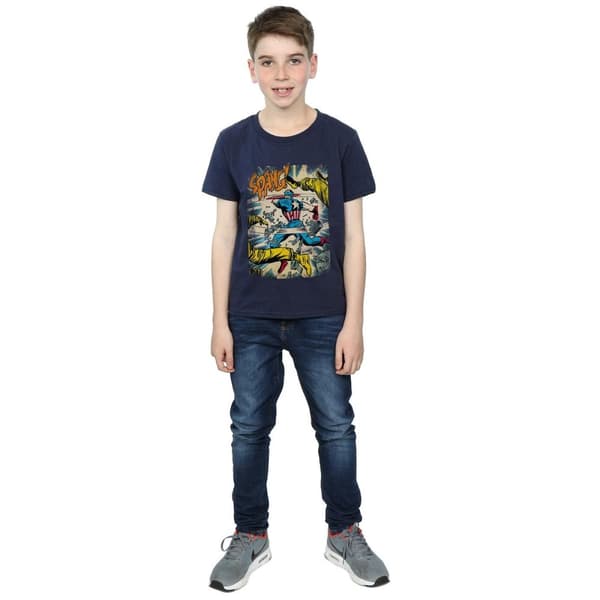Marvel Captain America Spang T-shirt för pojkar