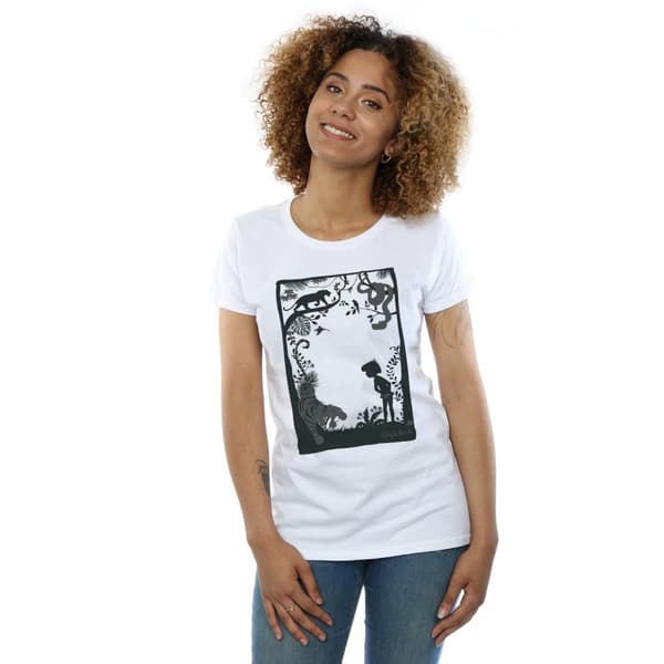 Disney Womens/Ladies The Jungle Book Silhouette Poster Cotton T-Shirt
