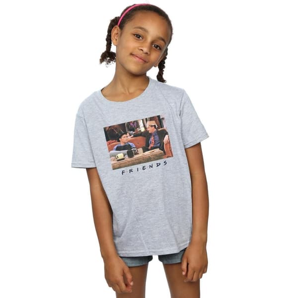 Friends T-shirt i bomull med Joey- och Chandler-hattar för flickor