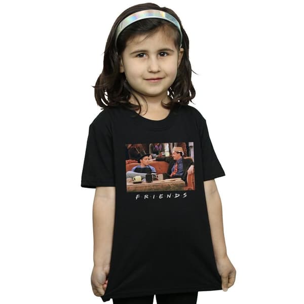 Friends T-shirt i bomull med Joey- och Chandler-hattar för flickor