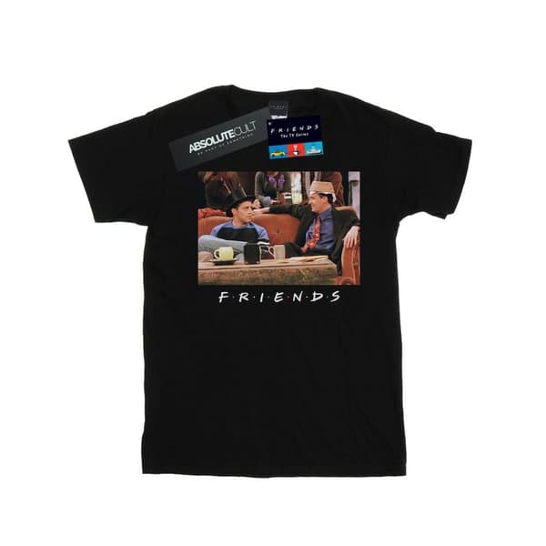 Friends T-shirt i bomull med Joey- och Chandler-hattar för flickor