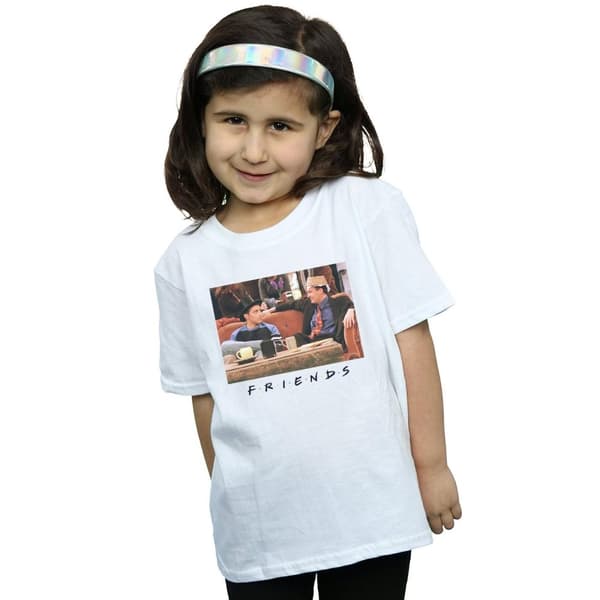 Friends T-shirt i bomull med Joey- och Chandler-hattar för flickor