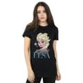 Miniatyrbild 2 av 3: Disney Dam / Dam Frozen Elsa Snöflinga Porträtt Bomull Boyfriend T-shirt