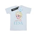 Miniatyrbild 1 av 3: Disney Dam / Dam Frozen Elsa Snöflinga Porträtt Bomull Boyfriend T-shirt