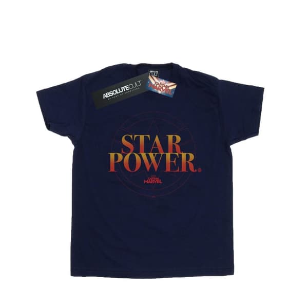 Marvel Mens Captain Marvel Star Power T-Shirt