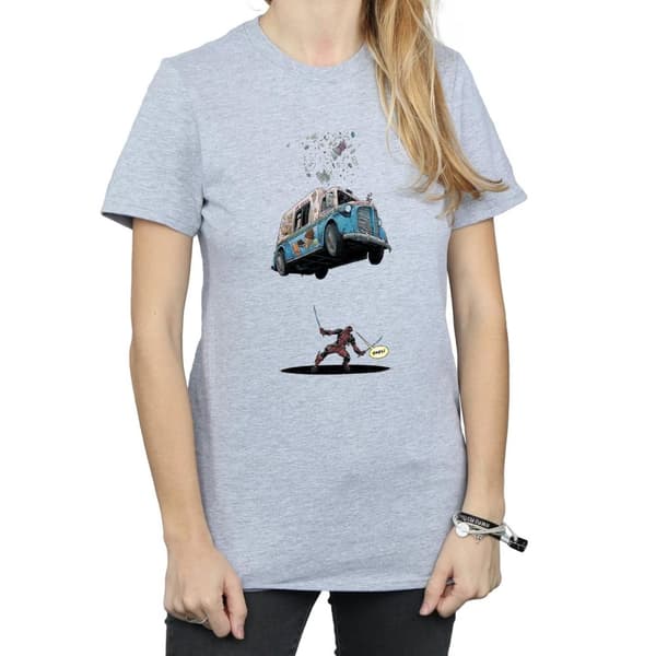 Marvel Womens/Ladies Deadpool Ice Cream Cotton Boyfriend T-Shirt