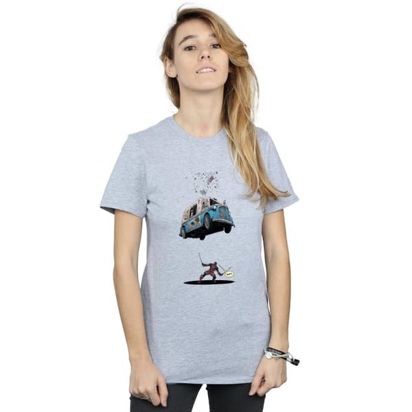 Marvel Womens/Ladies Deadpool Ice Cream Cotton Boyfriend T-Shirt