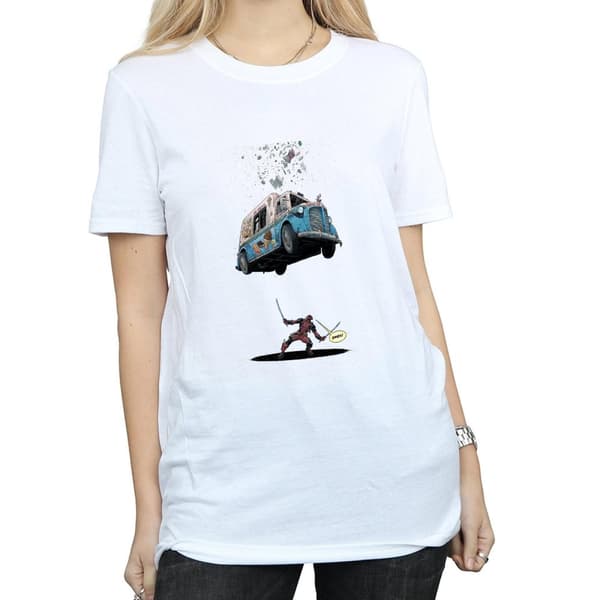 Marvel Womens/Ladies Deadpool Ice Cream Cotton Boyfriend T-Shirt