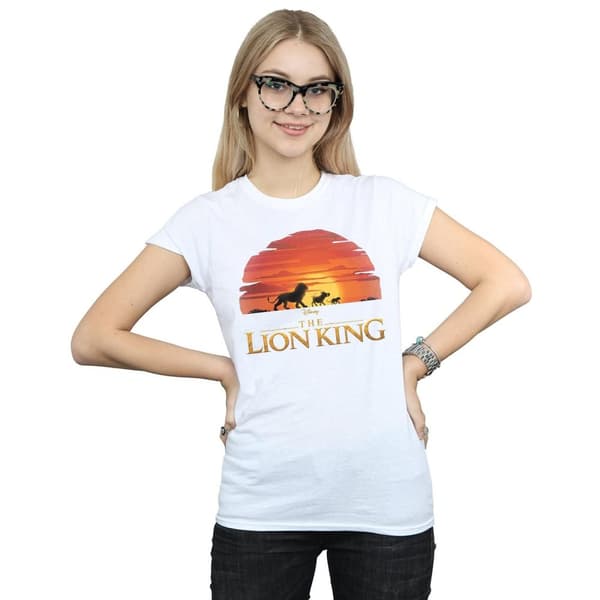 Disney Womens/Ladies The Lion King Movie Sunset Logo Cotton T-Shirt