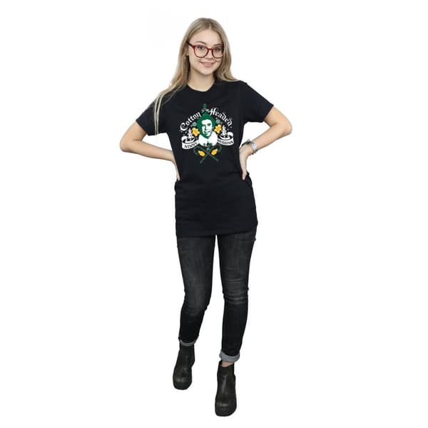 Elf Womens/Ladies Cotton Headed Ninny Muggins Cotton Boyfriend T-Shirt