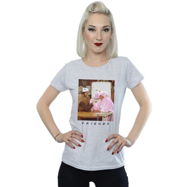 Friends Womens/Ladies Ross And Chandler Arm Wrestling Cotton T-Shirt
