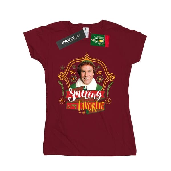 Elf T-shirt i bomull - dam/dam Buddy Smiling