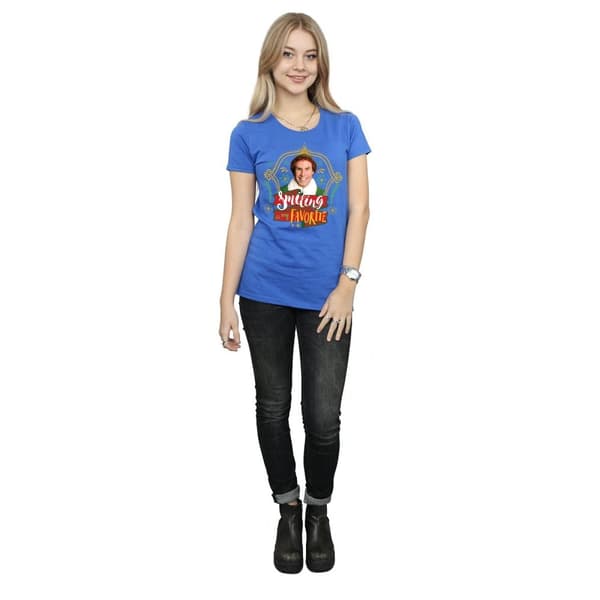 Elf T-shirt i bomull - dam/dam Buddy Smiling