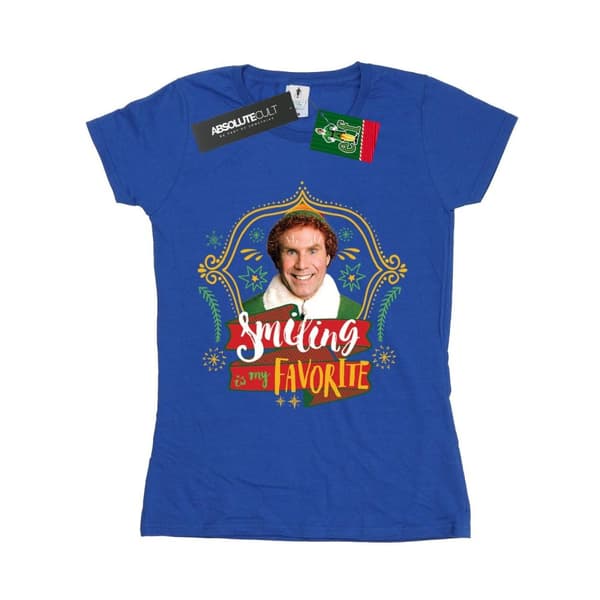 Elf T-shirt i bomull - dam/dam Buddy Smiling