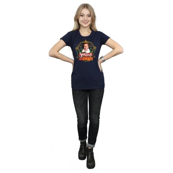 Elf T-shirt i bomull - dam/dam Buddy Smiling