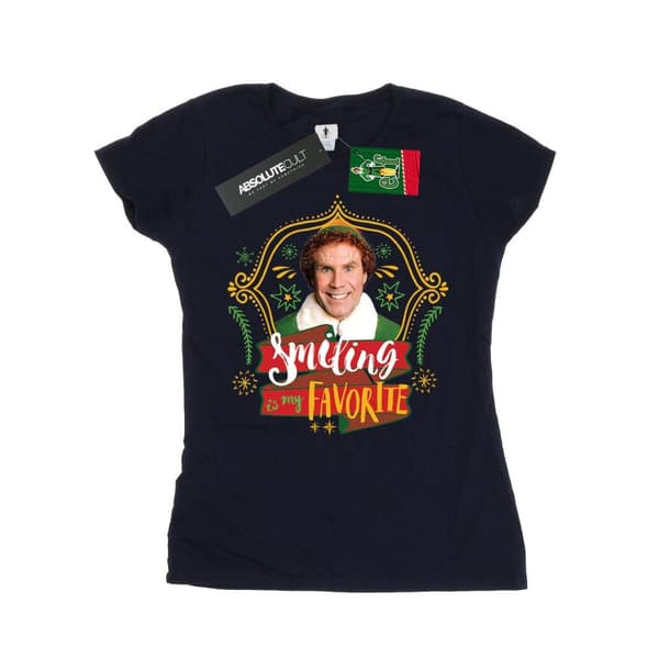 Elf T-shirt i bomull - dam/dam Buddy Smiling