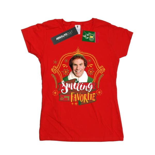 Elf T-shirt i bomull - dam/dam Buddy Smiling