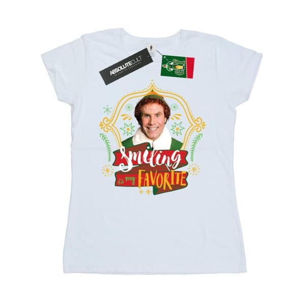 Elf T-shirt i bomull - dam/dam Buddy Smiling