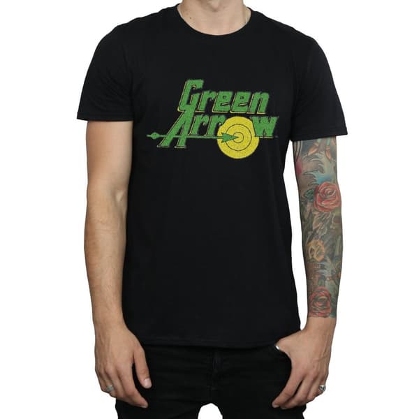 DC Comics Green Arrow - T-shirt med Crackle-logga för herrar