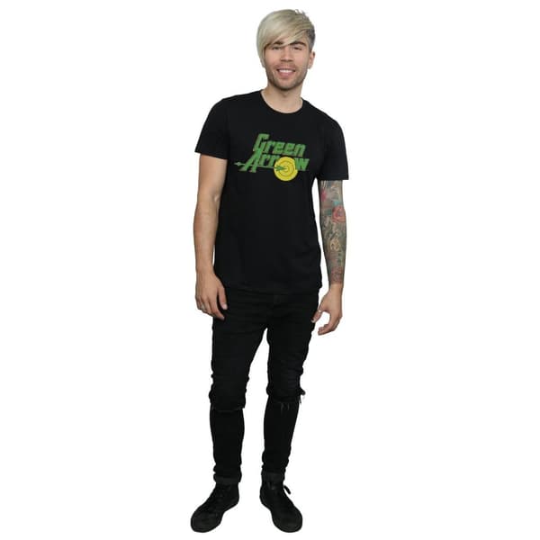 DC Comics Green Arrow - T-shirt med Crackle-logga för herrar