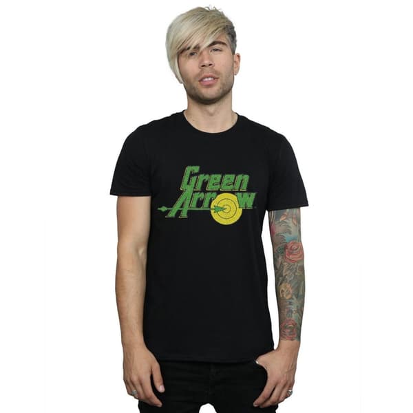 DC Comics Green Arrow - T-shirt med Crackle-logga för herrar