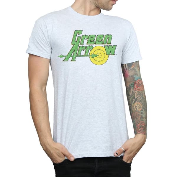 DC Comics Green Arrow - T-shirt med Crackle-logga för herrar