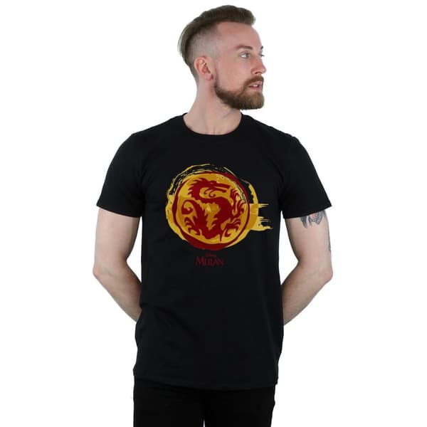 Disney Mens Mulan Courage Dragon Symbol T-Shirt