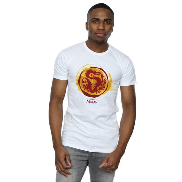 Disney Mens Mulan Courage Dragon Symbol T-Shirt