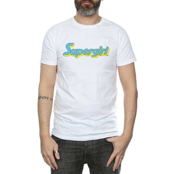 DC Comics Supergirl - T-shirt med textlogga för herrar