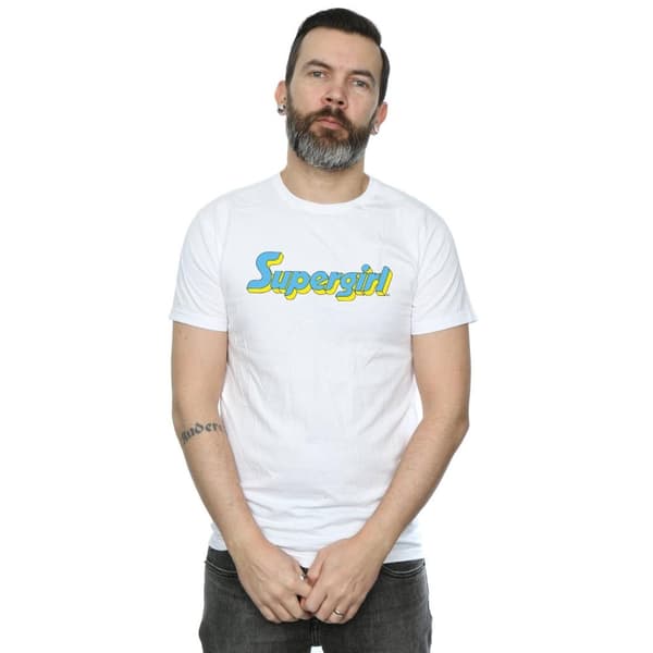 DC Comics Supergirl - T-shirt med textlogga för herrar
