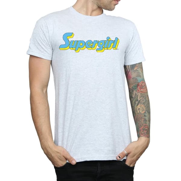 DC Comics Supergirl - T-shirt med textlogga för herrar