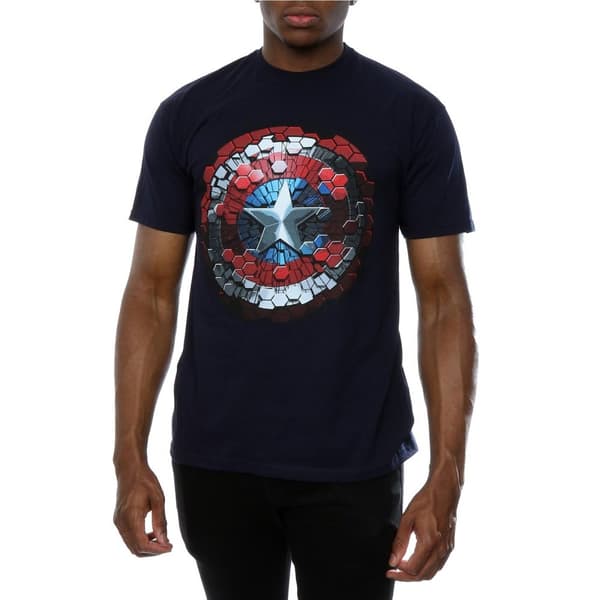 Marvel Mens Captain America Civil War Hex Shield T-Shirt