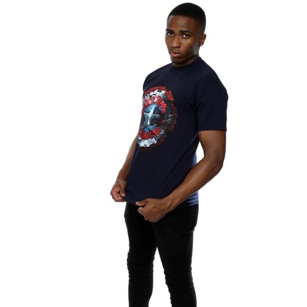 Marvel Mens Captain America Civil War Hex Shield T-Shirt