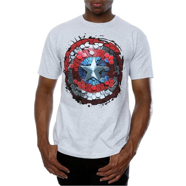 Marvel Mens Captain America Civil War Hex Shield T-Shirt